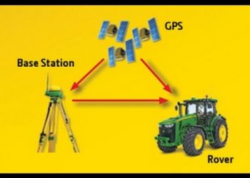 Agricultura de precisão.Condução de tractor assistida por GPS+RTK Autotr…