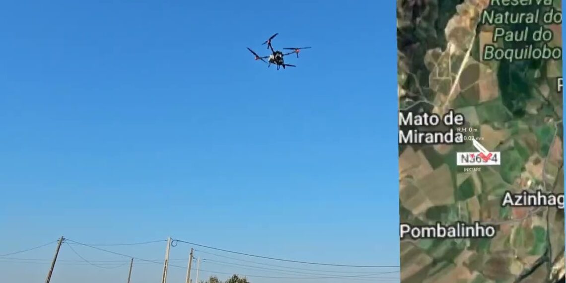 Correção folear com Drone