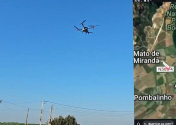 Correção folear com Drone